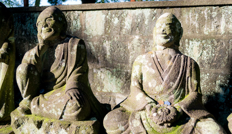 Two of the 538 statues. They all have different, interesting poses.